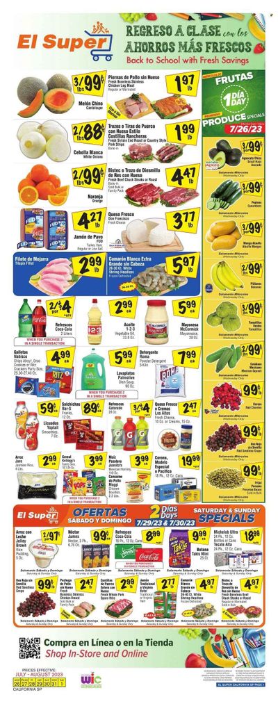 El Super (CA) Weekly Ad Flyer Specials July 26 to August 1, 2023 El Super (CA) Weekly Ad Flyer Specials July 26 to August 1, 2023