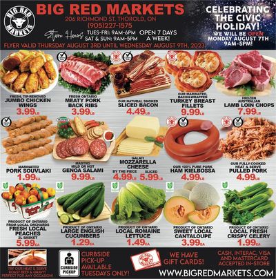 Big Red Markets Flyer August 3 to 9