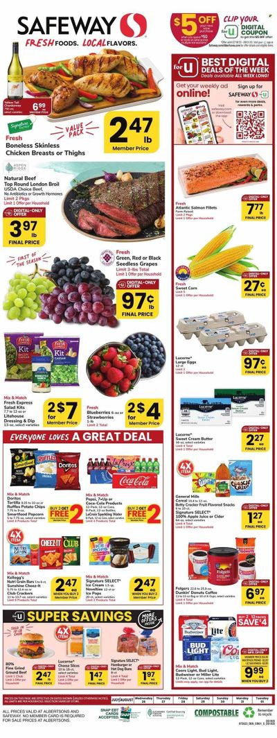 Safeway (CO) Weekly Ad Flyer Specials July 26 to August 1, 2023