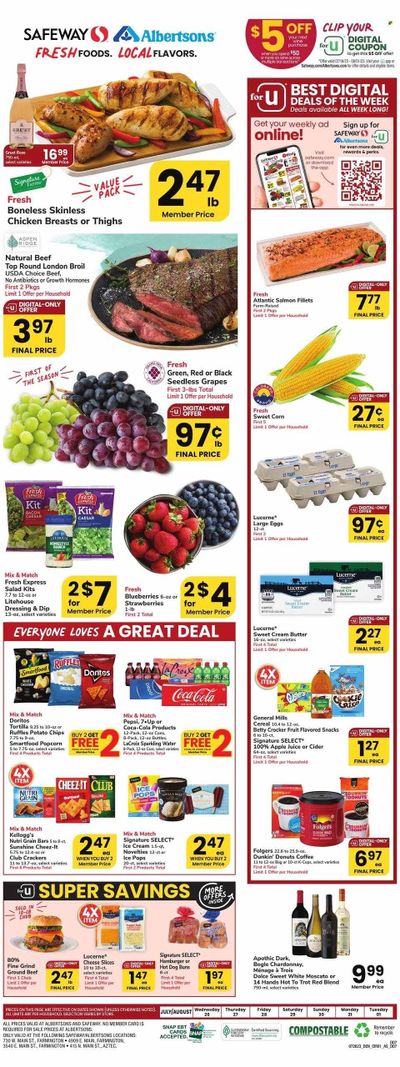 Safeway (NM) Weekly Ad Flyer Specials July 26 to August 1, 2023