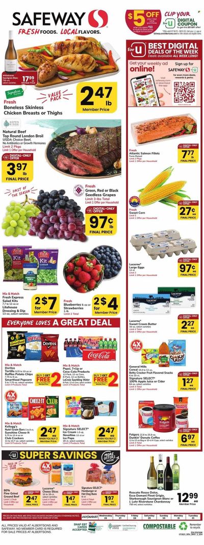 Safeway (WY) Weekly Ad Flyer Specials July 26 to August 1, 2023