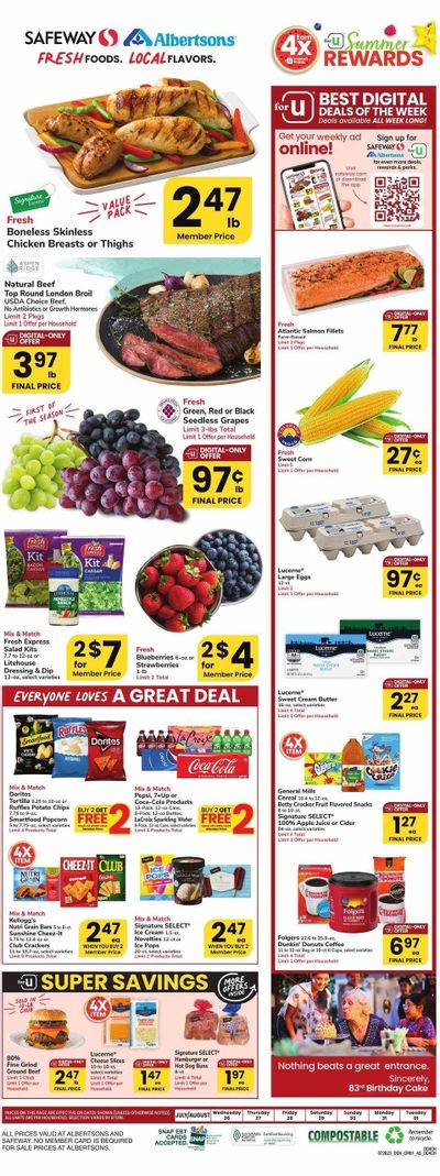 Safeway (WY) Weekly Ad Flyer Specials July 26 to August 1, 2023