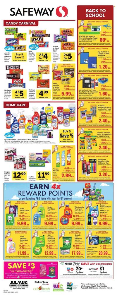 Safeway (CA) Weekly Ad Flyer Specials July 26 to August 1, 2023