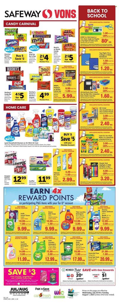 Safeway (CA) Weekly Ad Flyer Specials July 26 to August 1, 2023