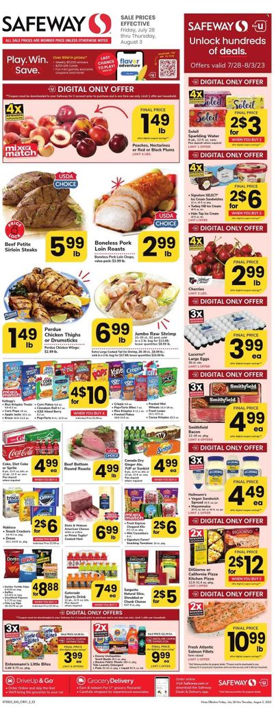 Safeway (DE) Weekly Ad Flyer Specials July 28 to August 3, 2023