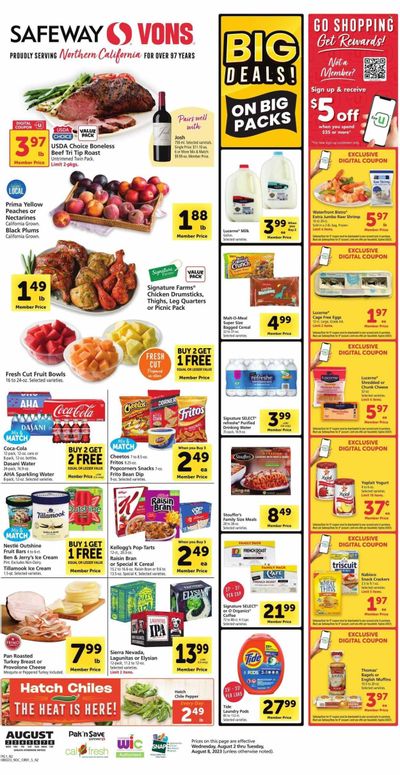 Safeway (CA) Weekly Ad Flyer Specials August 2 to August 8, 2023