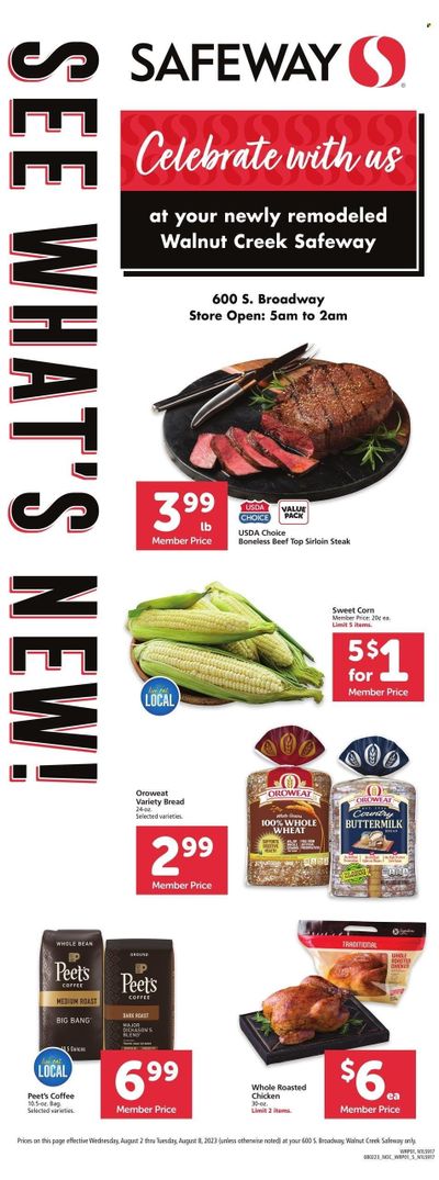 Safeway (CA) Weekly Ad Flyer Specials August 2 to August 8, 2023