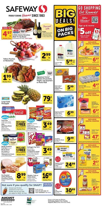 Safeway (HI) Weekly Ad Flyer Specials August 2 to August 8, 2023