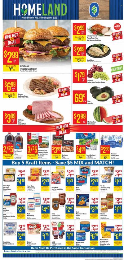 Homeland (OK, TX) Weekly Ad Flyer Specials July 26 to August 1, 2023