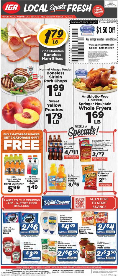 IGA (IN) Weekly Ad Flyer Specials July 26 to August 1, 2023