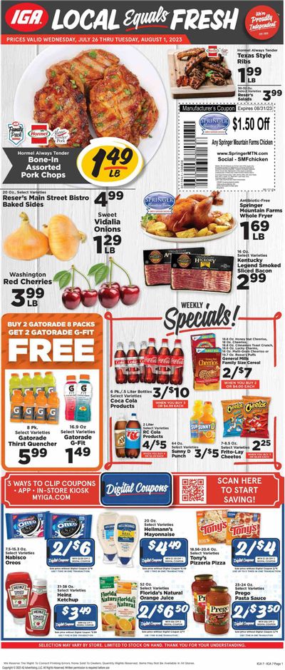 IGA (KY) Weekly Ad Flyer Specials July 26 to August 1, 2023 IGA (KY) Weekly Ad Flyer Specials July 26 to August 1, 2023