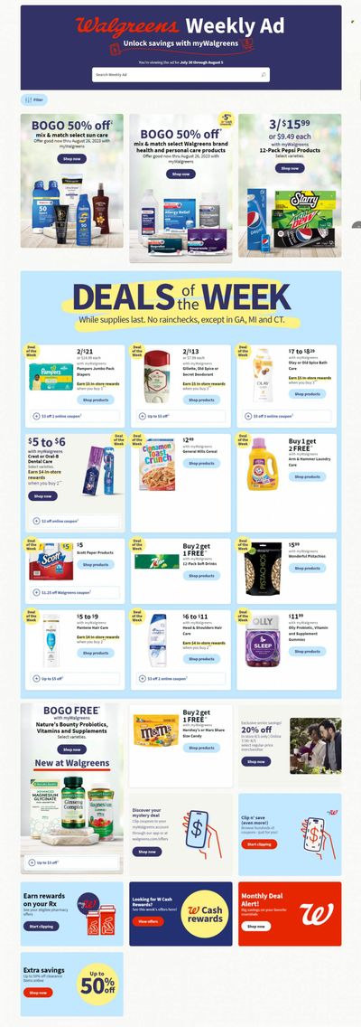Walgreens Weekly Ad Flyer Specials July 30 to August 5, 2023