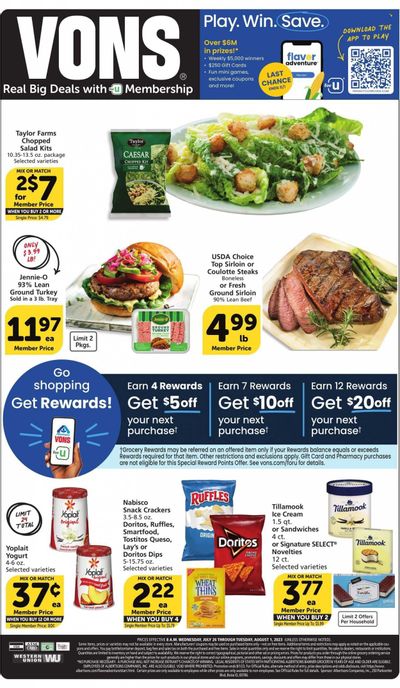 Vons (CA) Weekly Ad Flyer Specials July 26 to August 1, 2023