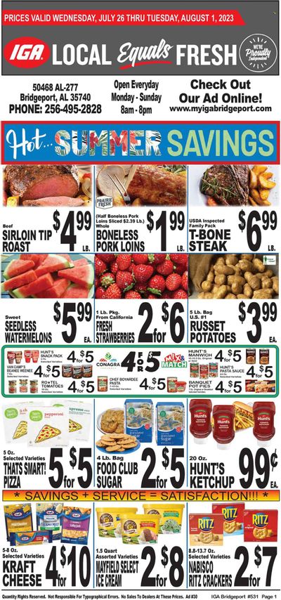 IGA (50) Weekly Ad Flyer Specials July 26 to August 1, 2023