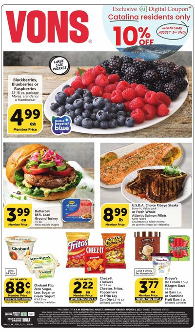Vons (CA) Weekly Ad Flyer Specials August 2 to August 8, 2023