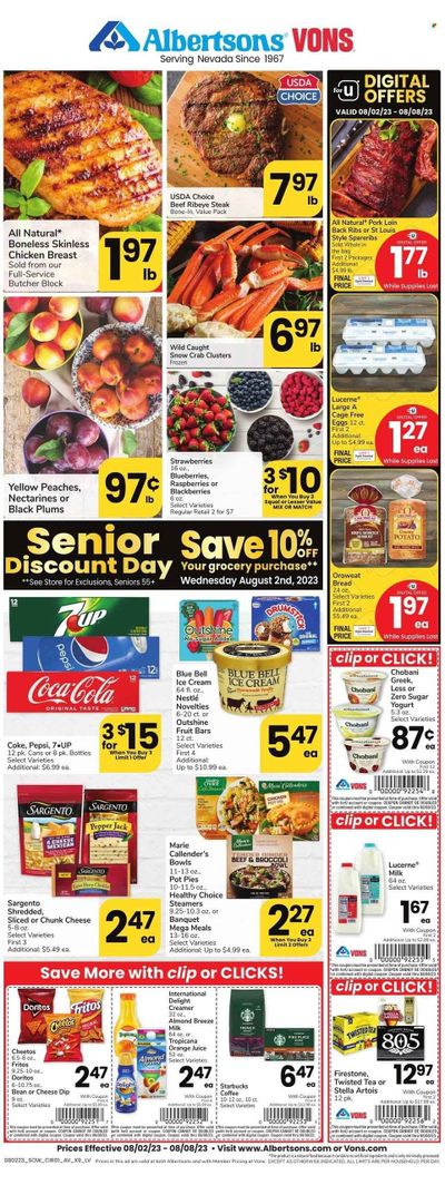 Vons (NV) Weekly Ad Flyer Specials August 2 to August 8, 2023