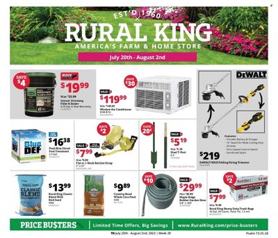 Rural King (AL, IN, KY, MO, OH, PA, TN, VA, WV) Weekly Ad Flyer Specials July 20 to August 2, 2023