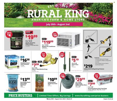 Rural King (IL, IN, KY, PA, VA) Weekly Ad Flyer Specials July 20 to August 2, 2023