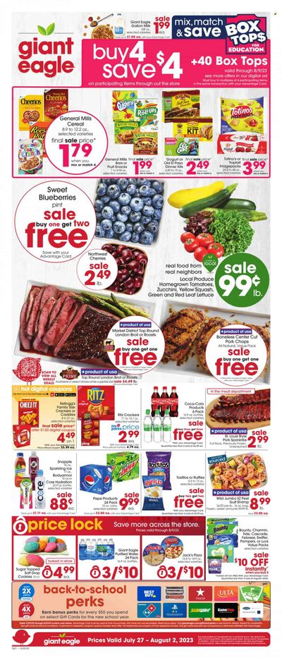 Giant Eagle (OH) Weekly Ad Flyer Specials July 27 to August 2, 2023