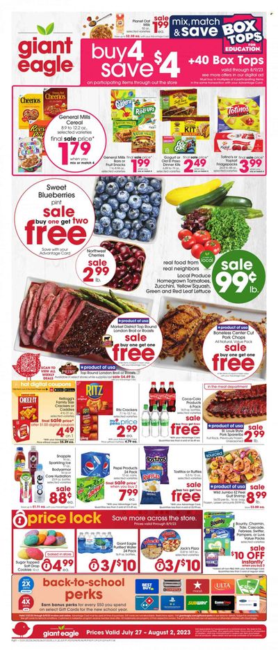 Giant Eagle (PA) Weekly Ad Flyer Specials July 27 to August 2, 2023