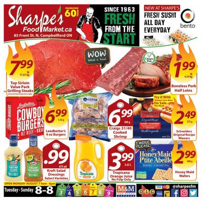 Sharpe's Food Market Flyer August 3 to 9
