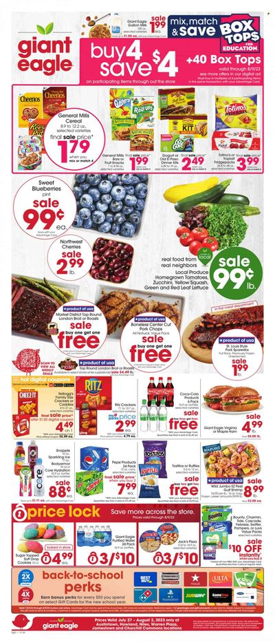 Giant Eagle (OH) Weekly Ad Flyer Specials July 27 to August 2, 2023