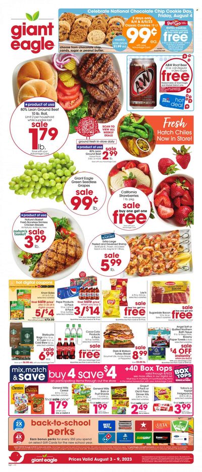 Giant Eagle (PA) Weekly Ad Flyer Specials August 3 to August 9, 2023