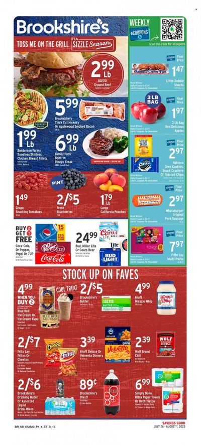 Brookshires (AR, LA, TX) Weekly Ad Flyer Specials July 26 to August 1, 2023