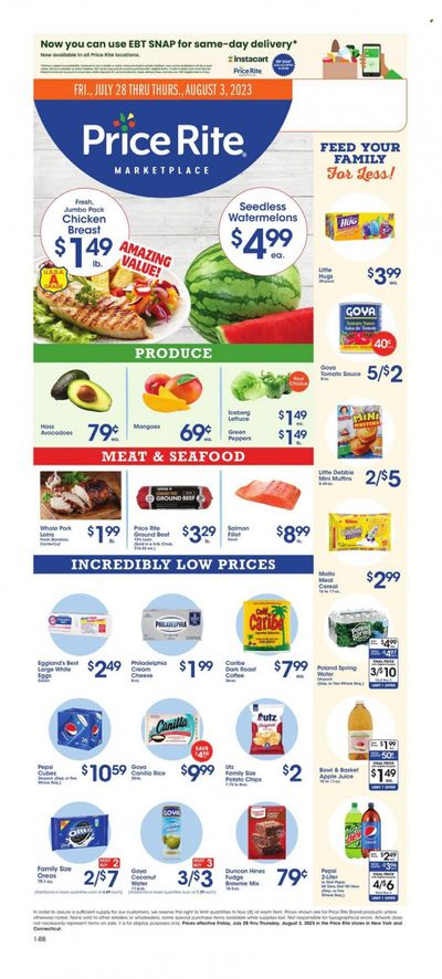 Price Rite (CT, MA, MD, NH, NJ, NY, PA, RI) Weekly Ad Flyer Specials July 28 to August 3, 2023