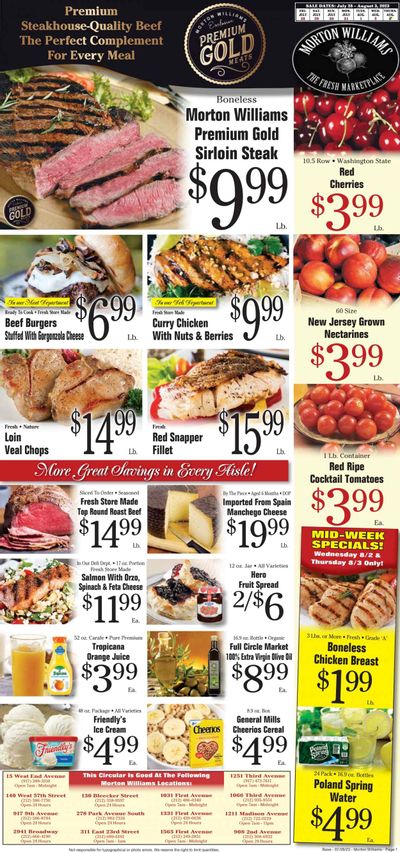 Morton Williams (NY) Weekly Ad Flyer Specials July 28 to August 3, 2023