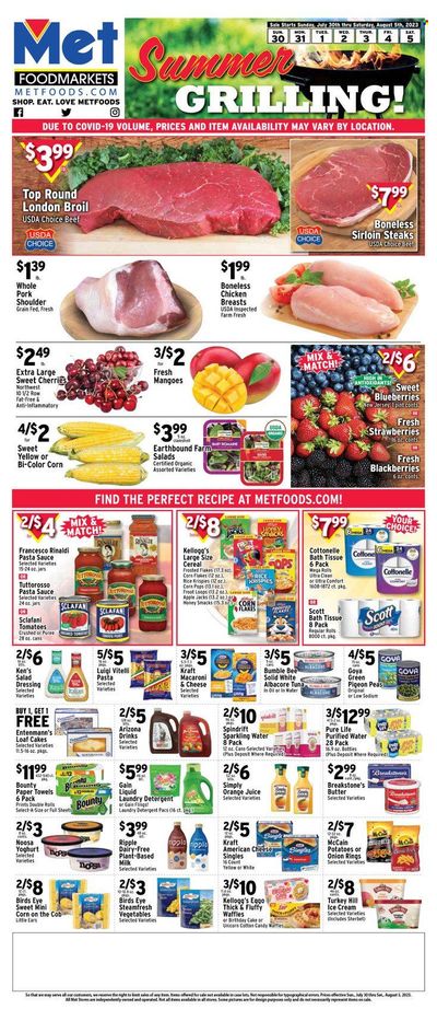 Met Foodmarkets Weekly Ad Flyer Specials July 30 to August 5, 2023