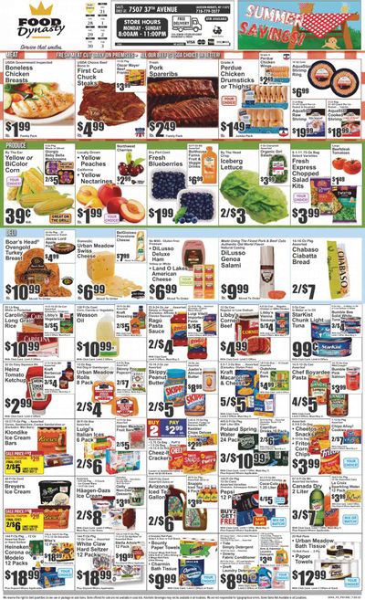 Food Dynasty (NY) Weekly Ad Flyer Specials July 28 to August 3, 2023