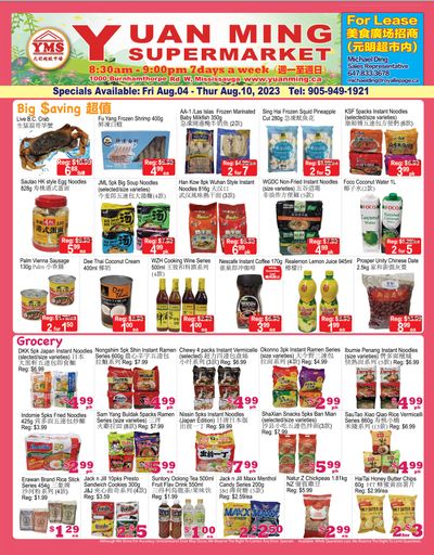 Yuan Ming Supermarket Flyer August 4 to 10