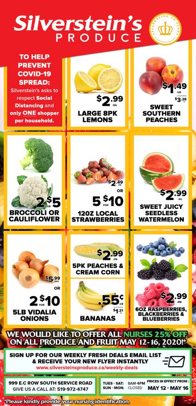 Silverstein's Produce Flyer May 12 to 16