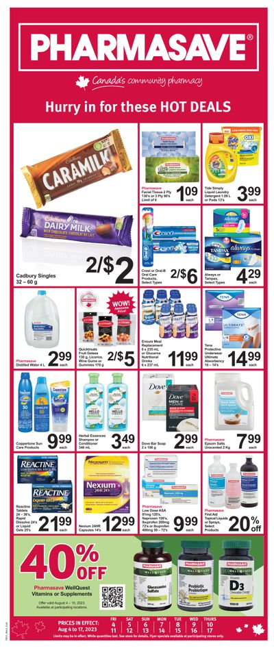 Pharmasave (West) Flyer August 4 to 17