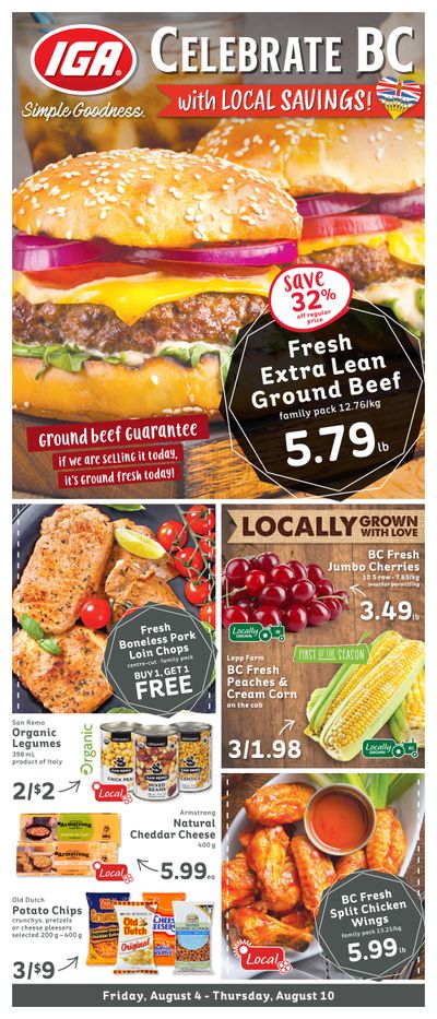 IGA Stores of BC Flyer August 4 to 10
