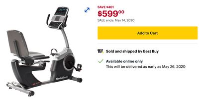 Best Buy Canada Online Deals: Save $401 Off NordicTrack 4.7 Recumbent Bike, iFit Subscription Included