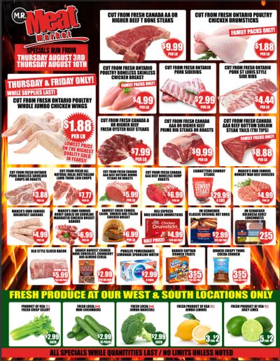 M.R. Meat Market Flyer August 3 to 10