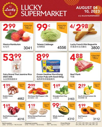 Lucky Supermarket (Edmonton) Flyer August 4 to 10