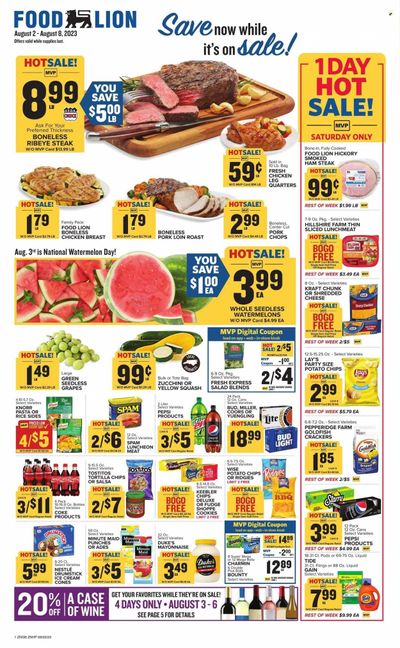 Food Lion (NC) Weekly Ad Flyer Specials August 2 to August 8, 2023