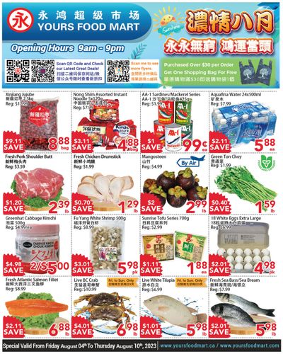 Yours Food Mart Flyer August 4 to 10