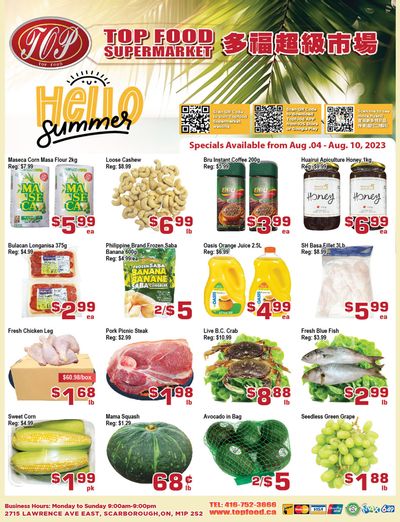 Top Food Supermarket Flyer August 4 to 10