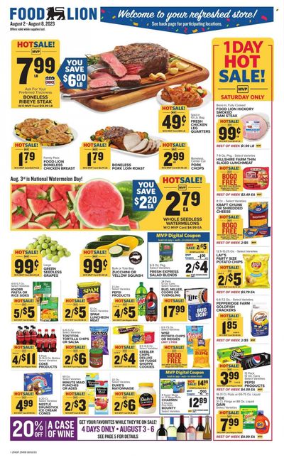 Food Lion (NC) Weekly Ad Flyer Specials August 2 to August 8, 2023