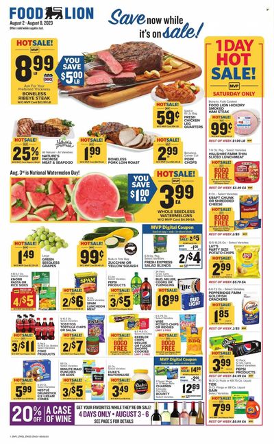 Food Lion (NC) Weekly Ad Flyer Specials August 2 to August 8, 2023