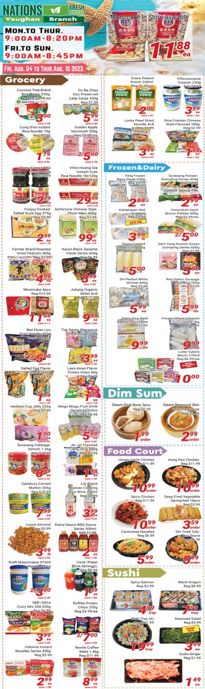 Nations Fresh Foods (Vaughan) Flyer August 4 to 10