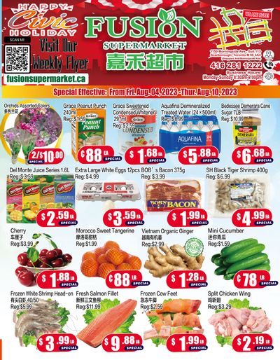 Fusion Supermarket Flyer August 4 to 10