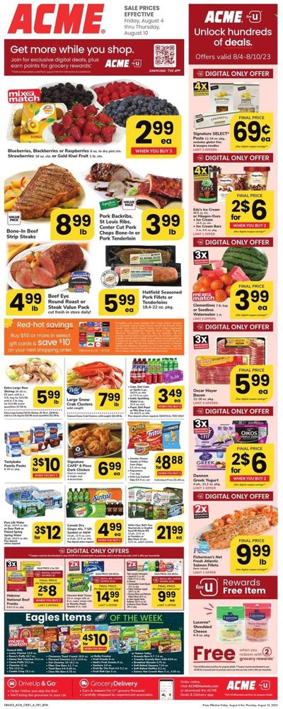 ACME (DE, MD, NJ, NY, PA) Weekly Ad Flyer Specials August 4 to August 10, 2023