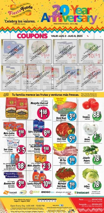 Fiesta Foods SuperMarkets (WA) Weekly Ad Flyer Specials August 2 to August 8, 2023