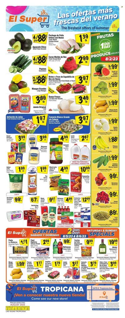 El Super (NV) Weekly Ad Flyer Specials August 2 to August 8, 2023