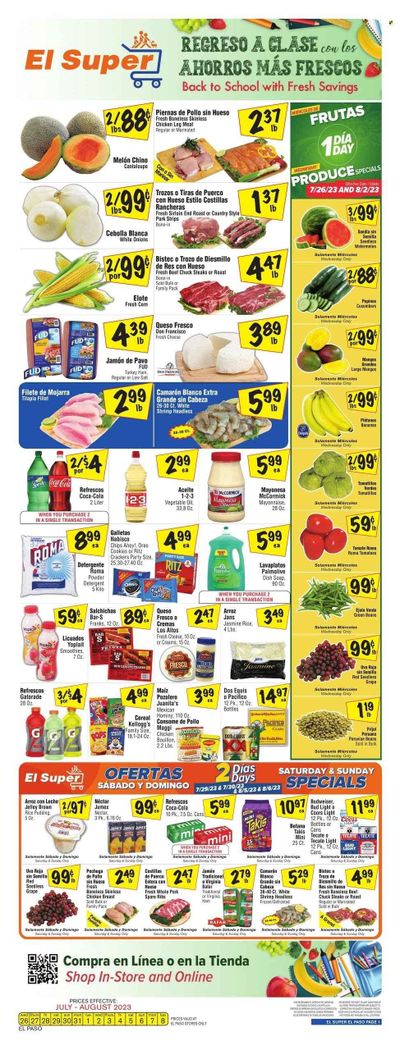El Super (TX) Weekly Ad Flyer Specials August 2 to August 8, 2023